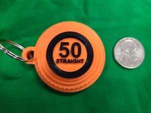 Orange Target Straight Key Chains | Celebrate Your Trap Shooting